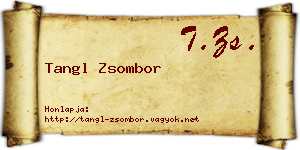 Tangl Zsombor névjegykártya
